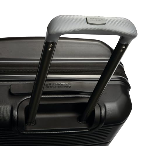 American Tourister Stratum 2.0 Expandable Hardside Luggage with Spinner Wheels, 24" SPINNER, Jet Black