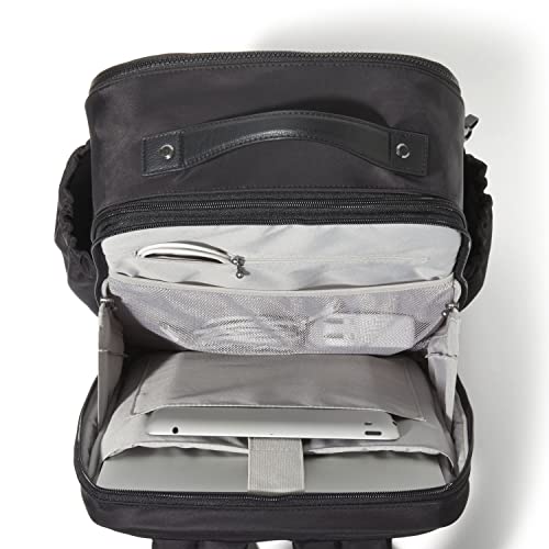 Baggallini Tribeca Expandable Laptop Backpack - 15"x11" Lightweight RFID Computer Bag for Work & Travel with Luggage Sleeve