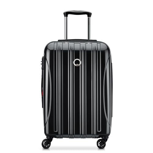 DELSEY PARIS Helium Aero Hardside Expandable Luggage with Spinner Wheels, Black, Carry-On Plus 21 Inch