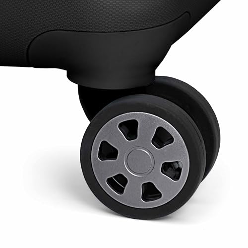 Traveler's Choice Pagosa Hardshell Expandable Luggage with Spinner Wheels, Black, 22-Inch Carry-on