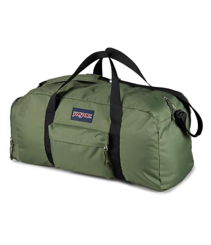 JanSport Weekender Large Duffel - Travel or Gym Bag, Durable Weekender with Front Utility Pocket & Side Grab Handles - Cargo Green