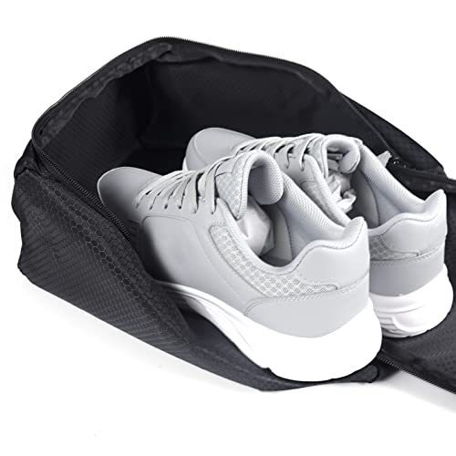 Gloppie Shoe Bags for Travel - Portable Shoes Storage Bag, Shoe Pouch, Shoe Packing Cubes for Men Women - Black