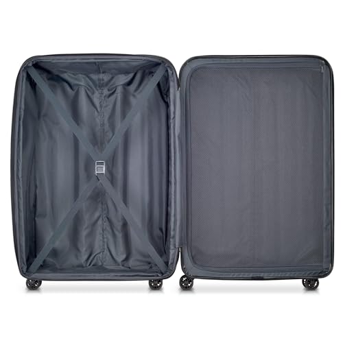 DELSEY PARIS Helium Aero Hardside Expandable Luggage with Spinner Wheels, Brushed Charcoal, Checked-Large 28 Inch