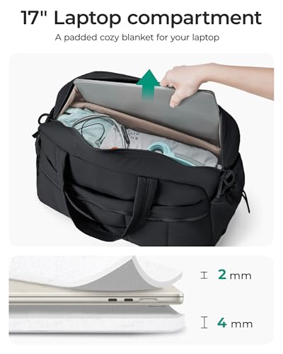 BAGSMART Gym Bag for Women, Duffle Bag for Travel with Wet Pocket, Lightweight Carry on Weekender Duffel, Water Resistant