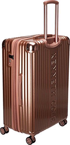 Kenneth Cole REACTION Renegade Luggage Expandable 8-Wheel Spinner Lightweight Hardside Suitcase, Rose Gold, 28-Inch Checked