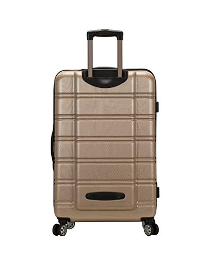 Rockland Melbourne Hardside 3 Piece Expandable Spinner Wheel Luggage Set, (20"/24"/28"), Champagne