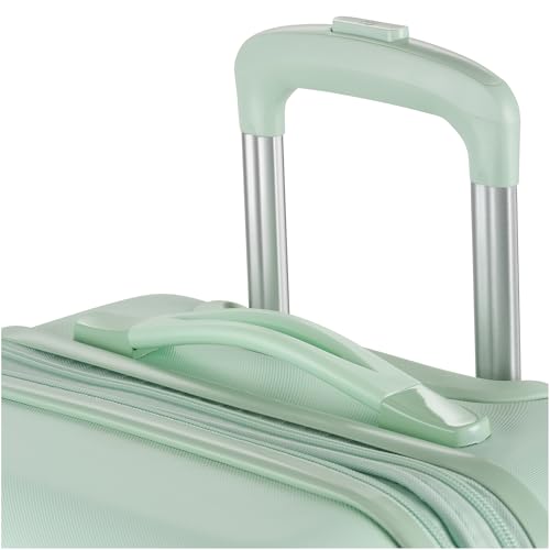 SwissGear 7366 Signature Hardside Expandable Luggage with Spinner Wheels, TSA Lock, Cup-Holder, Clearly Aqua, Carry-On 19-Inch