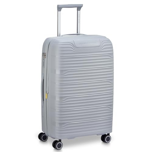 DELSEY Paris Dune Hardside Expandable Luggage with Spinner Wheels, Lunar Rock, Checked-Medium 25 Inch