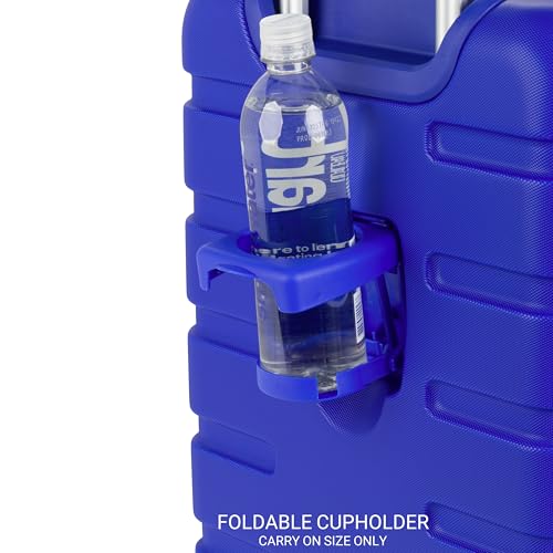 SwissGear 7366 Signature Hardside Expandable Luggage with Spinner Wheels, TSA Lock, Cup-Holder, Cobalt, Carry-On 19-Inch