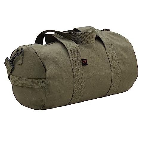 Rothco Heavy-Duty Canvas Shoulder Duffle Bag - Rugged Travel Gym Gear Equipment Bag, Olive Drab, 15 Inches