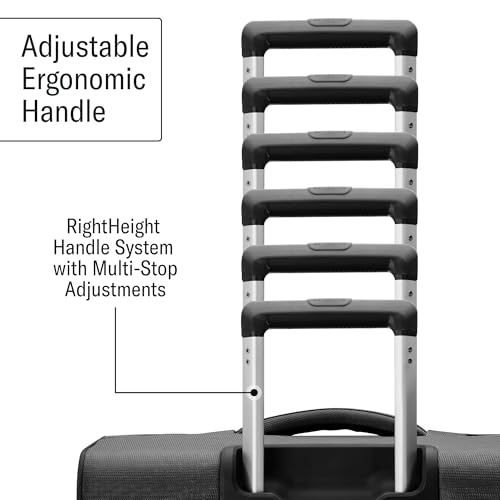 Samsonite UpLIFT Lightweight Large Checked Softside Luggage with Spinner Wheels - Expandable - Airline-Approved, Polyester Soft Suitcase for Ultra Light Travel - Black