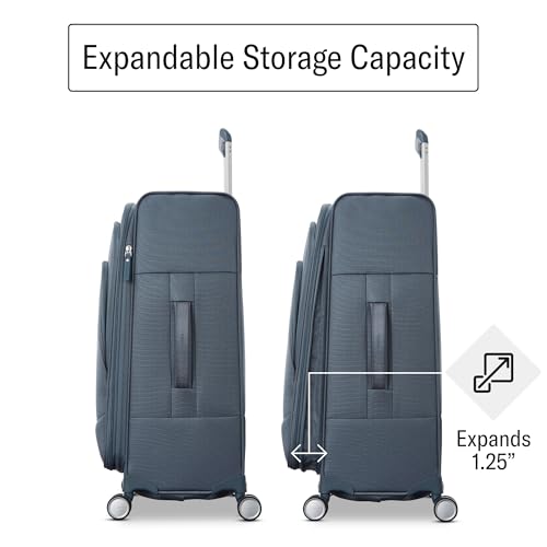 Samsonite UpLIFT Lightweight Softside Carry-On Luggage with Spinner Wheels - Expandable - Airline-Approved, Polyester Soft Suitcase for Ultra Light Travel - Elemental Blue