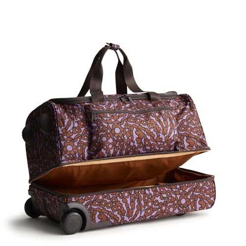 Vera Bradley Women's Adair Rolling Duffel Travel Bag - Ripstop, Tiny Garden Lavender Frost, One Size