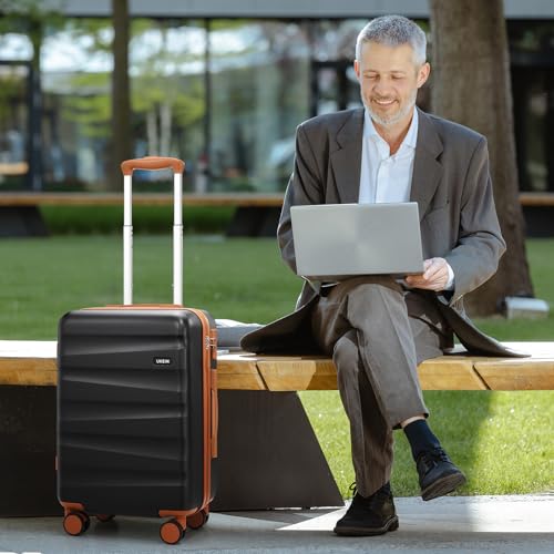 UKEIN Luggage Set with Backpack,Polycarbonate Carry On Luggage Airline Approved with Spinner Wheels, Hardshell Travel Suitcase with TSA Lock,Suitcase Set 3 Piece