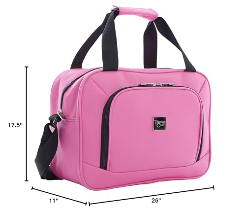 Travelers Club Midtown Hardside 4-Piece Luggage Travel Set, Bubble Gum