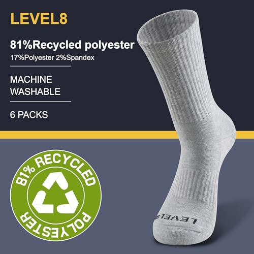LEVEL8 Zipperless Carry On Luggage with Mens Work Crew Socks