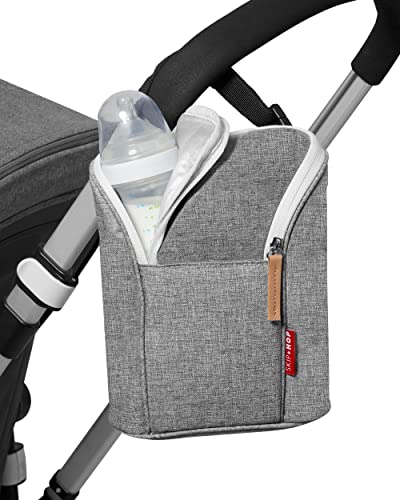 Skip Hop Baby Bottle Bag, Grab & Go, Grey Melange, 6.75x3.5x9 Inch (Pack of 1)