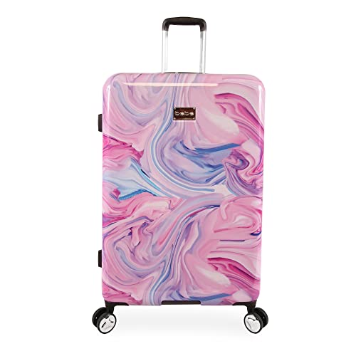 BEBE Women's Luggage Hardside Spinner, Fuchsia Marble, Check-in 29''