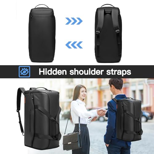 Garment Bags for Travel,45L Carry on Convertible Garment Duffle bag for Men Women - 3 in 1 Hanging Suit Travel Bag with Shoulder Strap