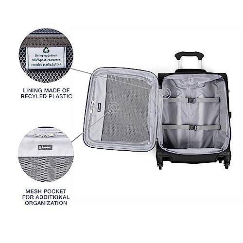 Travelpro Maxlite 5 Softside Expandable Luggage with 4 Spinner Wheels, Lightweight Suitcase, Men and Women, International, Black, Carry-on 19-Inch