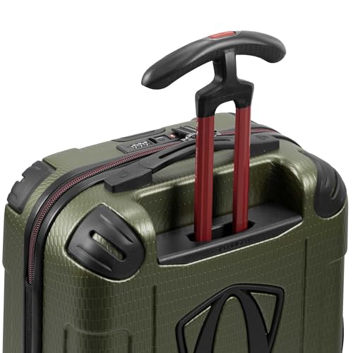 Traveler's Choice Maxporter II Polycarbonate Hardside Trunk with Spinner Wheels, Green, 22-Inch Carry-on Luggage