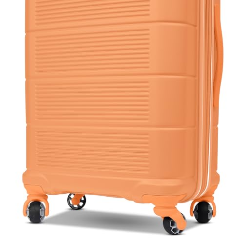 American Tourister Stratum 2.0 Expandable Hardside Luggage with Spinner Wheels, 20-Inch Carry-On, Papaya