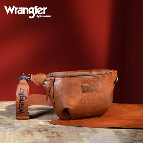 Wrangler Crossbody Bags for Women Large Fanny Packs Bum Bag Travel Belt Bags Sling Purse WG82-194BR