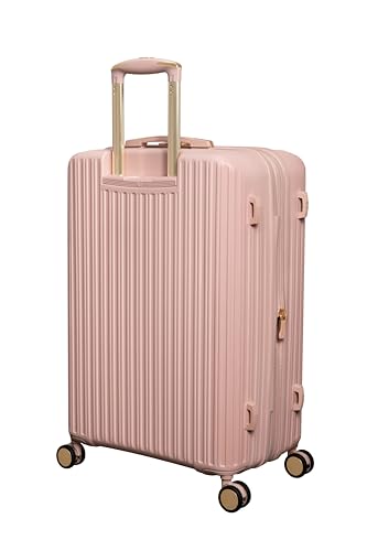 It Luggage Luxuriant 31" Hardside Checked 8 Wheel Expandable Spinner, Rose Sand