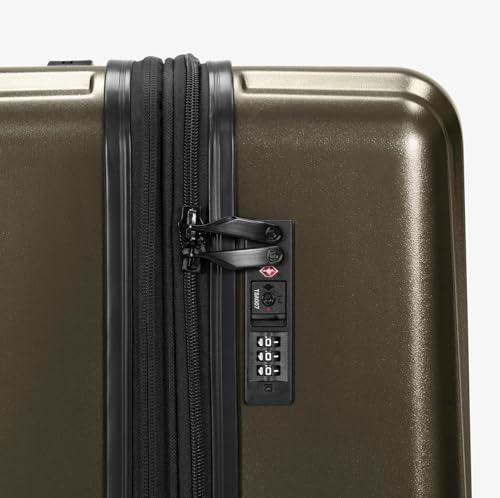 Traveler's Choice Lethbridge Hardside Expandable Spinner Luggage with TSA Lock, Mocha Gold, 29" Large