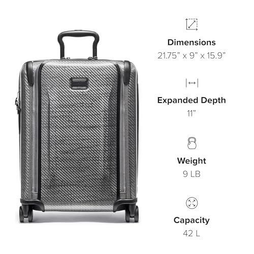 TUMI - Tegra-Lite 4 Wheel Luggage - Highly Durable Suitcase, Flexible Shell, Sleek and Lightweight Men's and Women's Expandable Rolling Bag - Continental, T-Graphite
