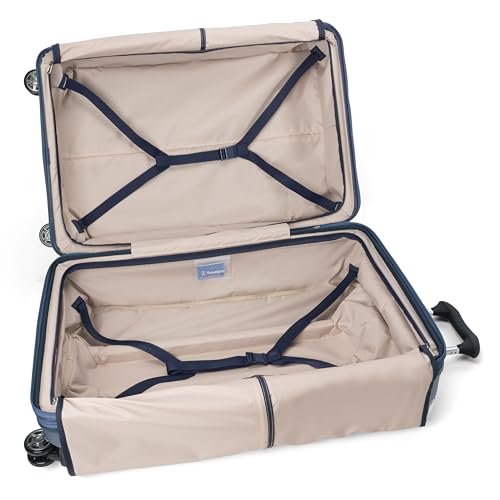 Travelpro Platinum Elite Hardside Expandable Spinner Wheel Luggage TSA Lock Hard Shell Polycarbonate Suitcase, Dark Sky Blue, Checked-Large 28-Inch
