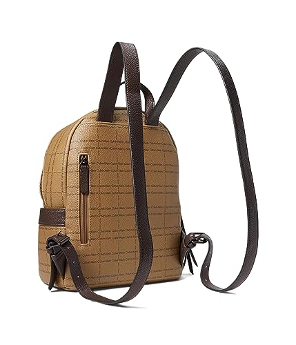 Calvin Klein Maya Backpack - Bags for Women - One Slip Pocket - Exterior Back Pocket - Polyester Lining Khaki/Brown/Java One Size One Size