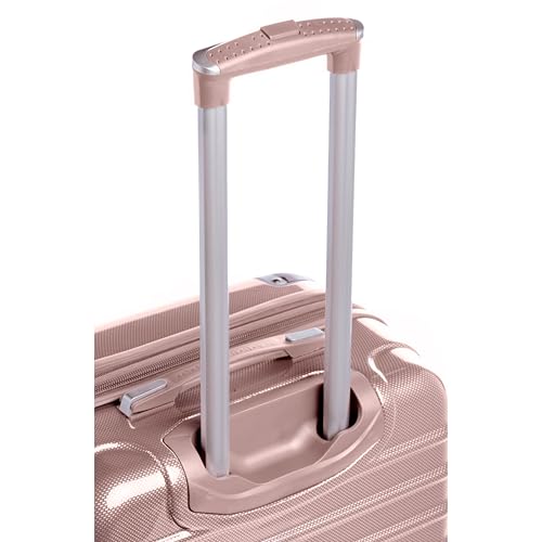 Gabbiano Vintage 3-Piece Luggage PC Hard Shell Set – Expandable Polycarbonate Luggage Set with Spinner Wheels, TSA Lock, Hardside Vintage Luggage Sets (Rose Gold, Carry-On 21")