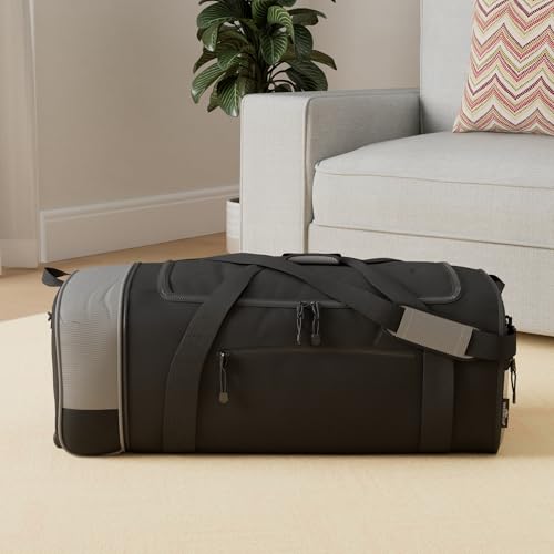 Travelers Club 32" Expandable Rolling Travel Duffel Bag, Black