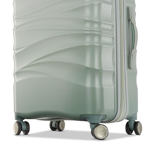 American Tourister Cascade Hardside Luggage with Spinner Wheels, 2PC SET 20/24, Sage Green