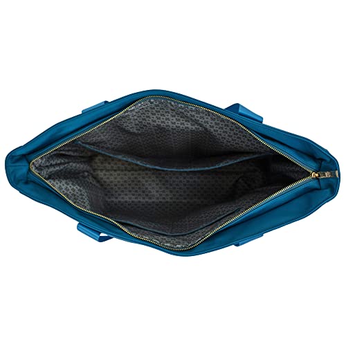 Badgley Mischka Uncomplicated Nylon Weekender Travel Bag, Lightweight Duffel Tote for Women, Carry On Overnight Bag (Aqua)