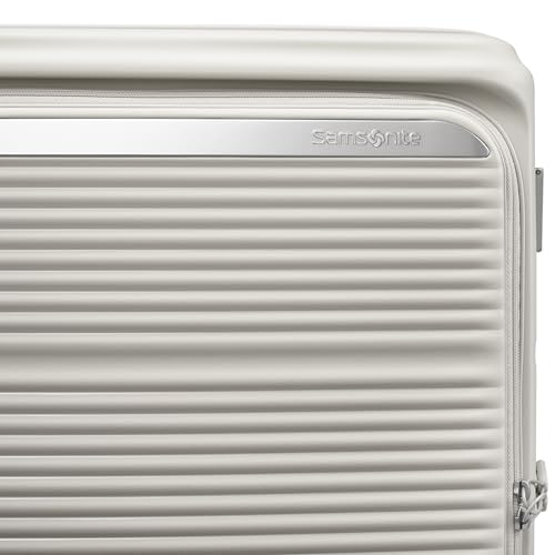 Samsonite Paralux Global Carry-On Luggage - Innovative Design - Quick Access Front Pocket - Dual Suspension Wheel Technology - TSA Lock - Expandable - Includes Removable Packing Cubes - Stone Grey