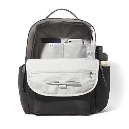 Baggallini Tribeca Expandable Laptop Backpack - 15"x11" Lightweight RFID Computer Bag for Work & Travel with Luggage Sleeve