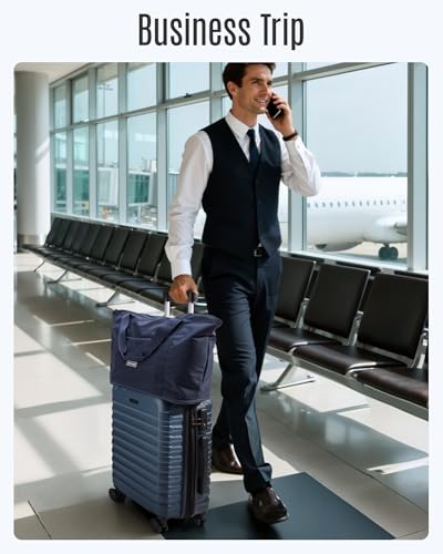 LIGHT FLIGHT Luggage Sets, Carry On Luggage 22x14x9 Airline Approved, Carry On Travel Bag Suitcases with Wheels, Expandable Hardside Lightweight Rolling with TSA Lock 2-Piece Set (DB/20),Royal Blue