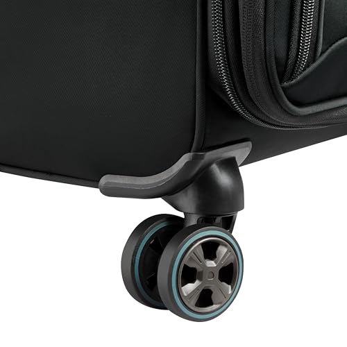 DELSEY PARIS Cruise 3.0 Softside Expandable Luggage with Spinner Wheels, Black, Carry On 20 Inch