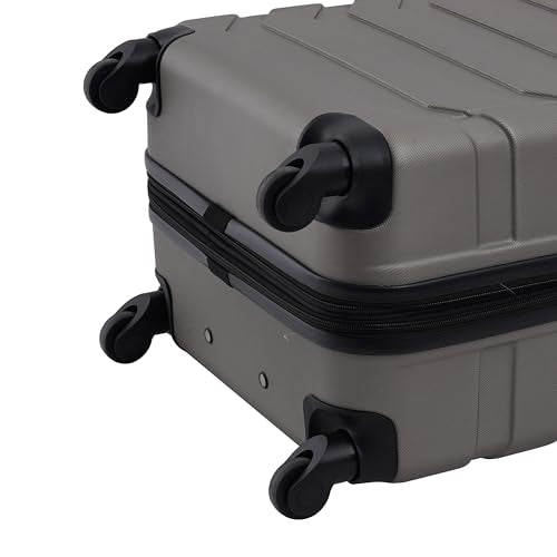 Wrangler 4 Piece Miami Luggage and Packing Cubes Set, Desert Taupe