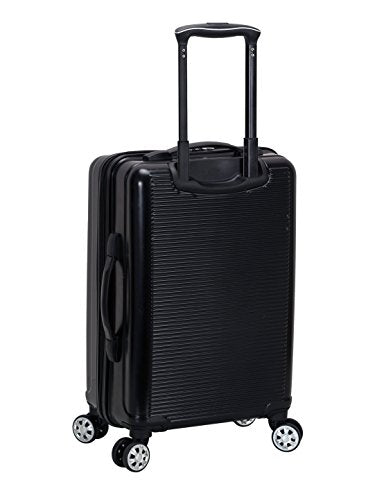 Rockland Horizon Hardside 3 Piece Spinner Wheel Luggage Set, (20"/24"/28"), Black