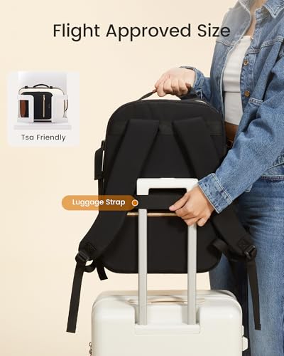 LOVEVOOK Large Travel Backpack for Women & Men, 40L Carry on Backpack for Airplanes, TSA Personal Item Travel Bag fits 17" Laptop, Waterproof Travel Essentials Airline Approved with 3 Packing Cubes