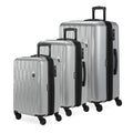 SwissGear 7272 Energie Hardside Expandable Luggage with Spinner Wheels, Silver, 3-Piece Set (19/24/27)