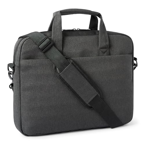 Amazon Basics 15.6-Inch Laptop Messenger Bag for Women and Men, Computer and Tablet, Black