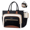 LOVEVOOK Work Tote Bags for Women,Laptop Tote Bag for Women With Large Cup Holder,Teacher Nurse Bags With Accordion File Organizer Pocket,Multi-Pockets Professional Briefcase Business Purses Handbag