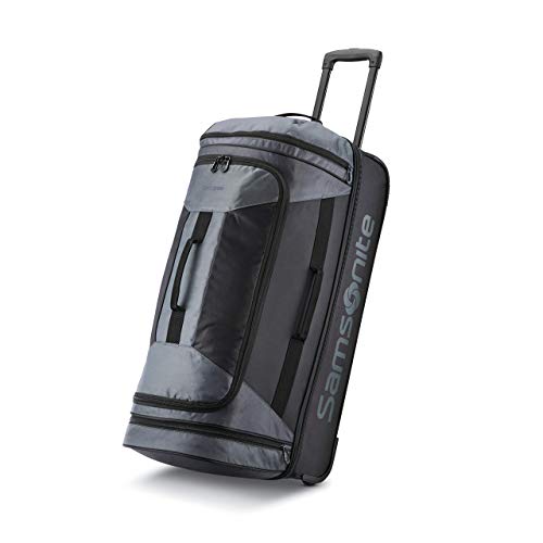Samsonite Andante 2 Wheeled Duffel Bag – 28-Inch Durable Rolling Luggage with Inline Skate Wheels, Push-Button Handle & Spacious Compartments – Travel-Friendly and Lightweight - Riverrock/Black