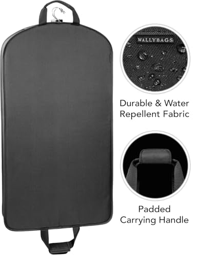 WallyBags® 40” Deluxe Carry-On Travel Garment Bag, Perfect for Suits and Shirts