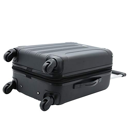 Travelers Club Chicago Hardside Expandable Spinner Luggage, Black, 5 Piece Set