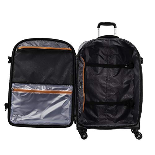 Travelpro Bold Softside Expandable Check in Spinner Luggage, Check in 26-Inch, Grey/Black
